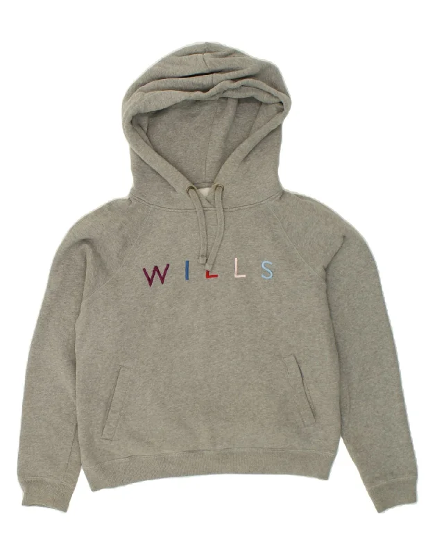 JACK WILLS Womens Oversized Graphic Hoodie Jumper UK 1O Small Grey Cotton Hoodie with Hem Detail Decorative Unique JACK WILLS Womens Oversized Graphic Hoodie Jumper UK 1O Small Grey Cotton Hoodie with Hem Detail Decorative Unique