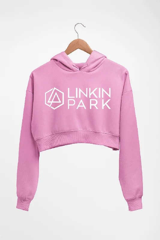 Linkin Park Crop HOODIE FOR WOMEN Hoodie with Hem Lace Feminine Delicate