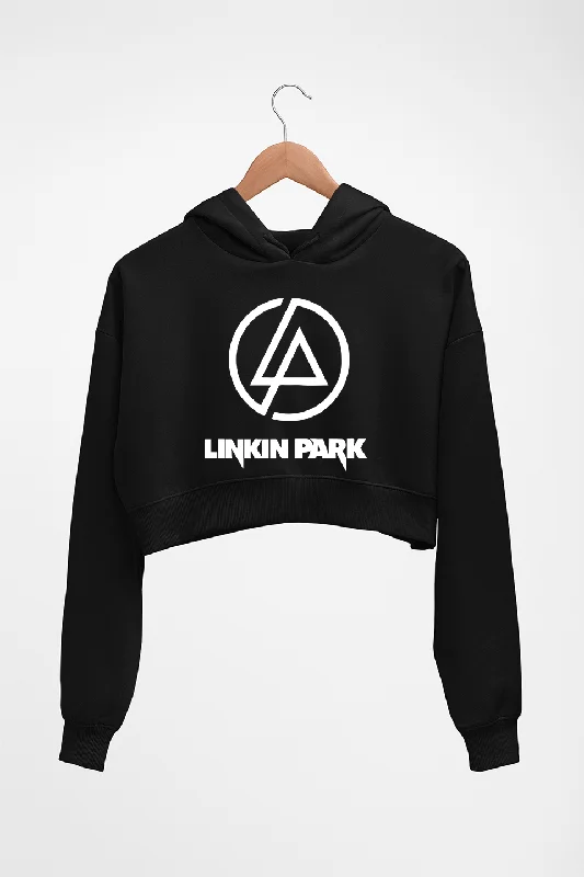 Linkin Park Crop HOODIE FOR WOMEN Hoodie with Hem Patch Decorative Personalized
