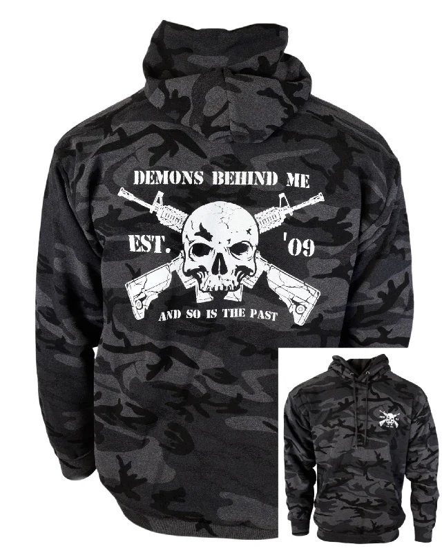 Men's Black Camo AR Tactical Hoodie Hoodie with Camouflage Military Edgy