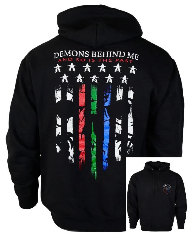 "Salute To Those Who Serve" Hoodie Hoodie with High Neck Warm Protective