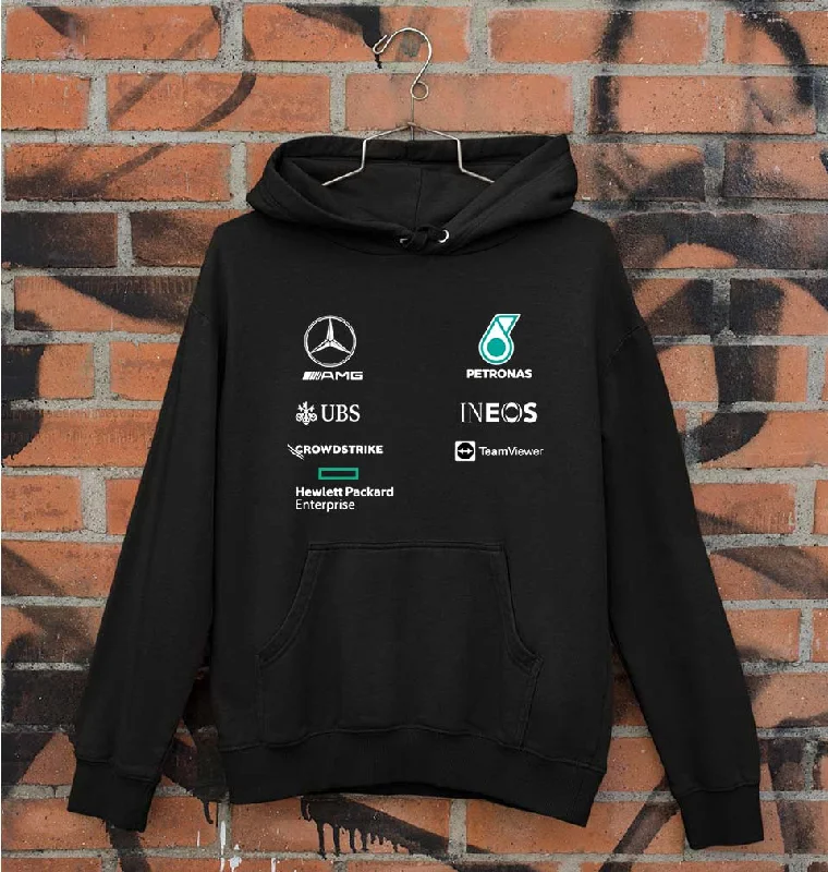 Mercedes AMG Petronas F1 2022 Team Unisex Hoodie for Men/Women Hoodie with Rolled Sleeves Casual Relaxed