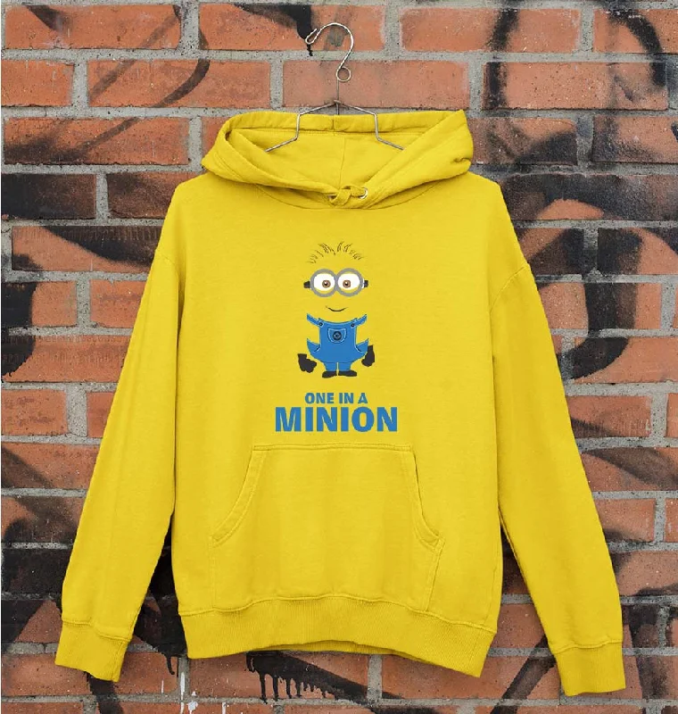 Minion Unisex Hoodie for Men/Women Hoodie with Hem Applique Textured Unique