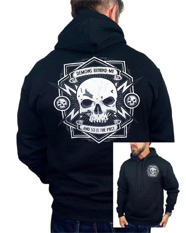 Electric Head Unisex Black Hoodie Hoodie with Cuffed Sleeves Snug Secure