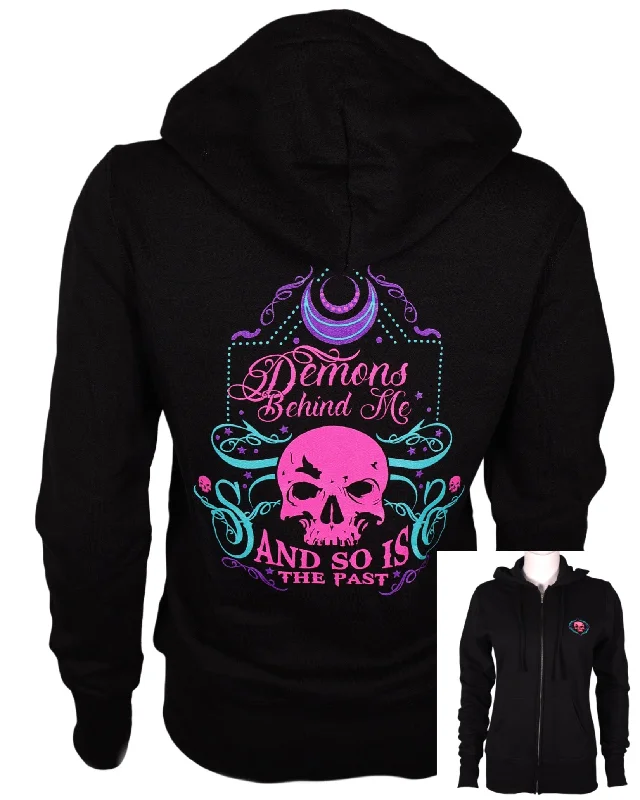 NEW! Ladies Gypsy Black Zip-Up Hoodie Hoodie with Oversized Fit Loose Comfortable