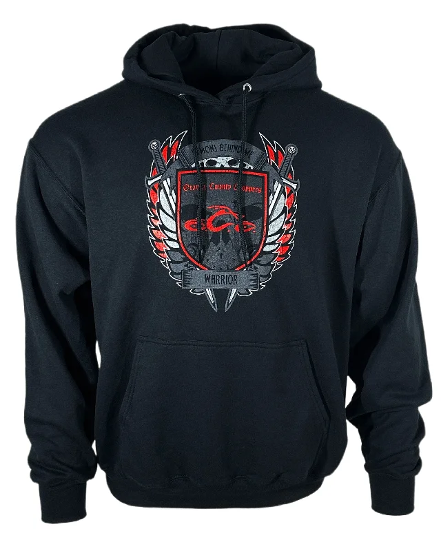 Orange County Choppers Collaboration "Warrior" Unisex Black Hoodie Hoodie with Sequins Glamorous Eye-catching Orange County Choppers Collaboration "Warrior" Unisex Black Hoodie Hoodie with Sequins Glamorous Eye-catching