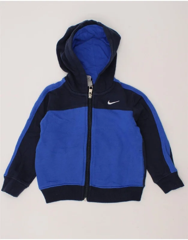 NIKE Baby Boys Zip Hoodie Sweater 18-24 Months Navy Blue Colourblock Hoodie with Ribbed Hem Stretchable Secure NIKE Baby Boys Zip Hoodie Sweater 18-24 Months Navy Blue Colourblock Hoodie with Ribbed Hem Stretchable Secure