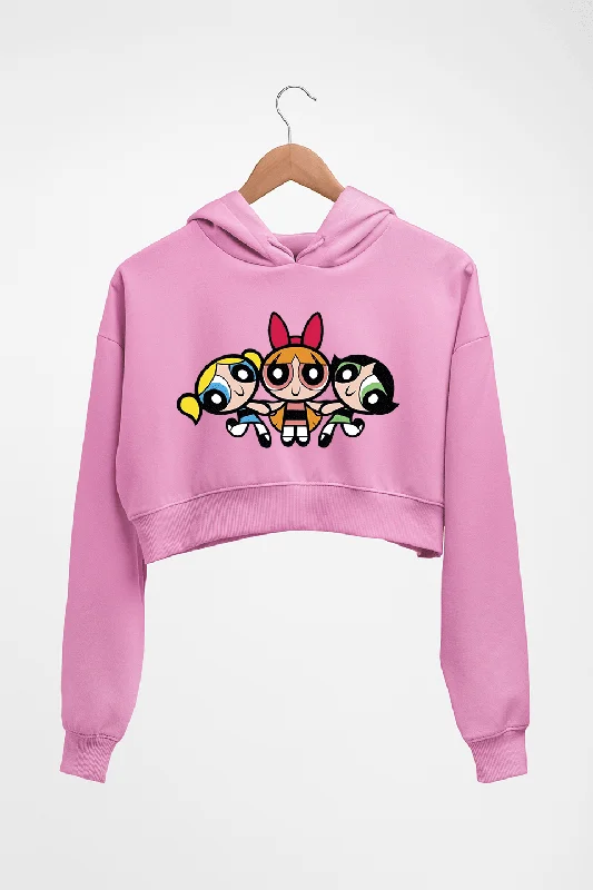 Powerpuff Girls Crop HOODIE FOR WOMEN Hoodie with Print Artistic Unique