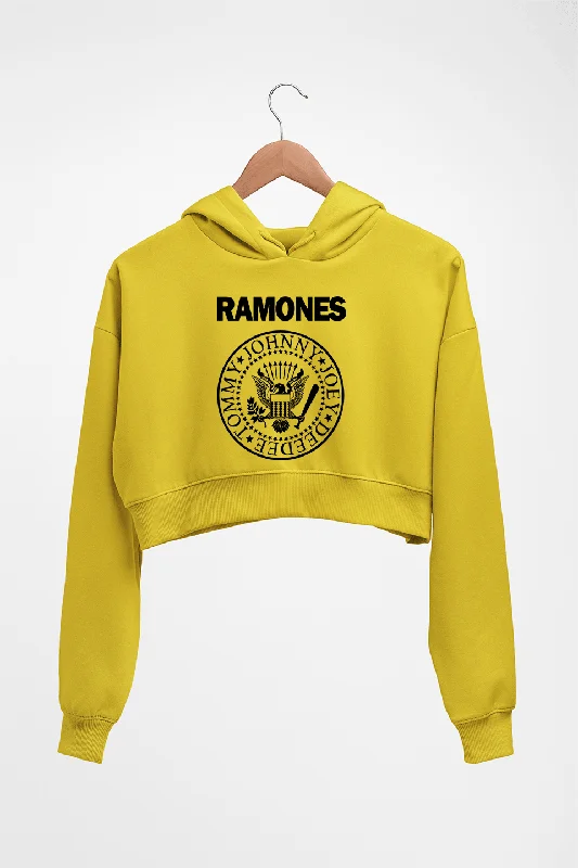 Ramones Crop HOODIE FOR WOMEN Hoodie with Color Block Contrast Stylish