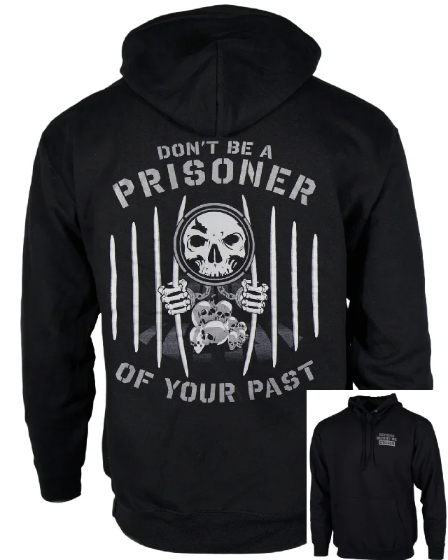 Jailbreak Black Hoodie Hoodie with Hem Frayed Vintage Worn