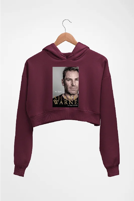 Shane Warne Crop HOODIE FOR WOMEN Hoodie with Embroidery Detailed Premium