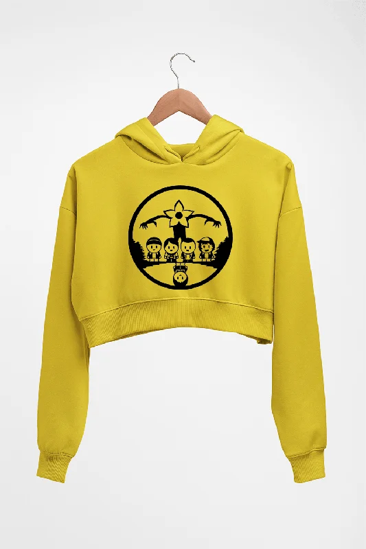 Stranger Things Crop HOODIE FOR WOMEN Hoodie with Zipper Versatile Modern