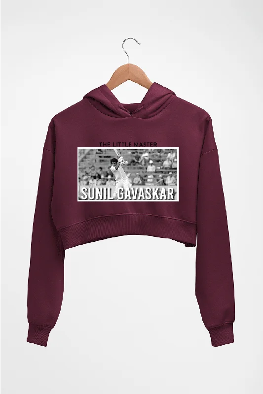 Sunil Gavaskar Crop HOODIE FOR WOMEN Hoodie with Cuffed Sleeves Snug Secure