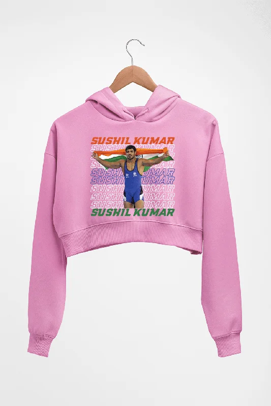 Sushil Kumar Crop HOODIE FOR WOMEN Cotton Hoodie Fleece Lining Warmth