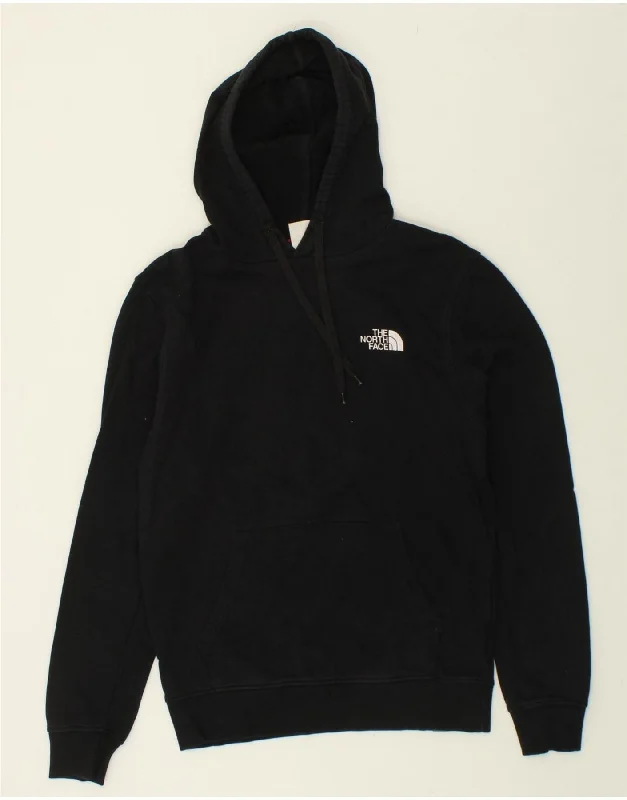THE NORTH FACE Mens Graphic Hoodie Jumper Small Black Cotton Hoodie with Bell Sleeves Flared Feminine