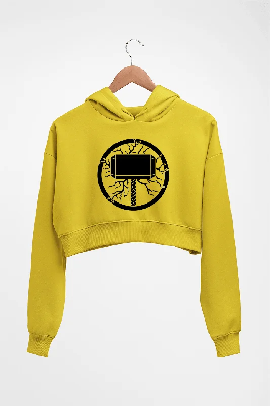 Thor Superhero Crop HOODIE FOR WOMEN Hoodie with Distressed Vintage Worn