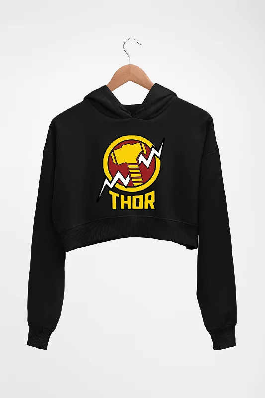 Thor Superhero Crop HOODIE FOR WOMEN Hoodie with Set-In Sleeves Structured Classic