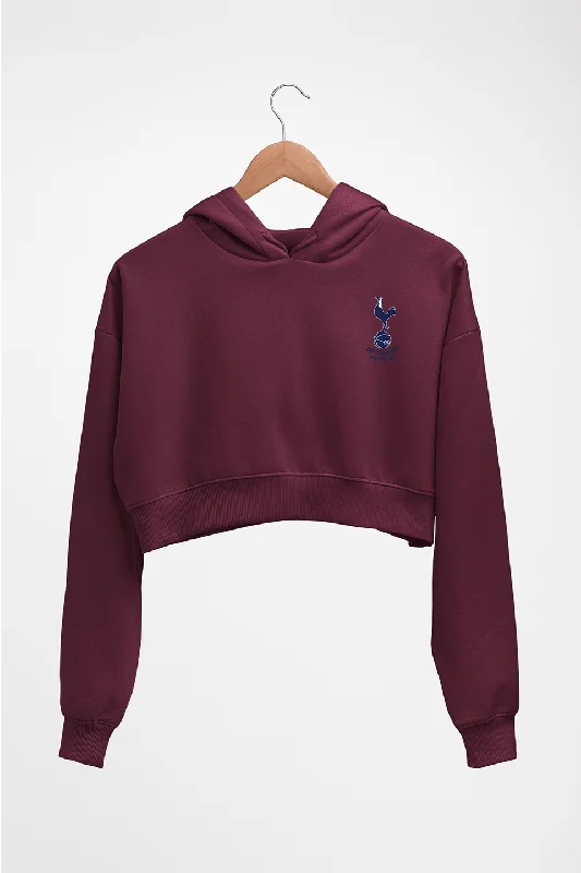 Tottenham Hotspur F.C Crop HOODIE FOR WOMEN Hoodie with Contrast Stitching Detailed Premium