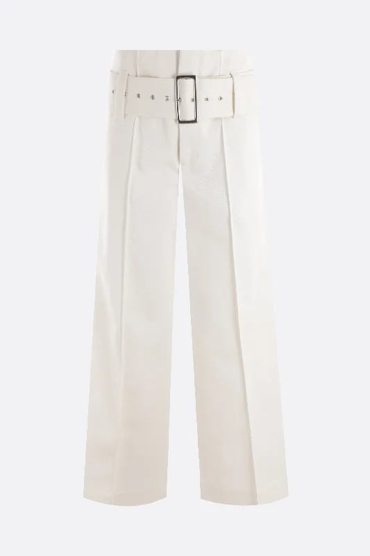 wide-leg stretch denim jeans Trendy Layered Pocket Jeans