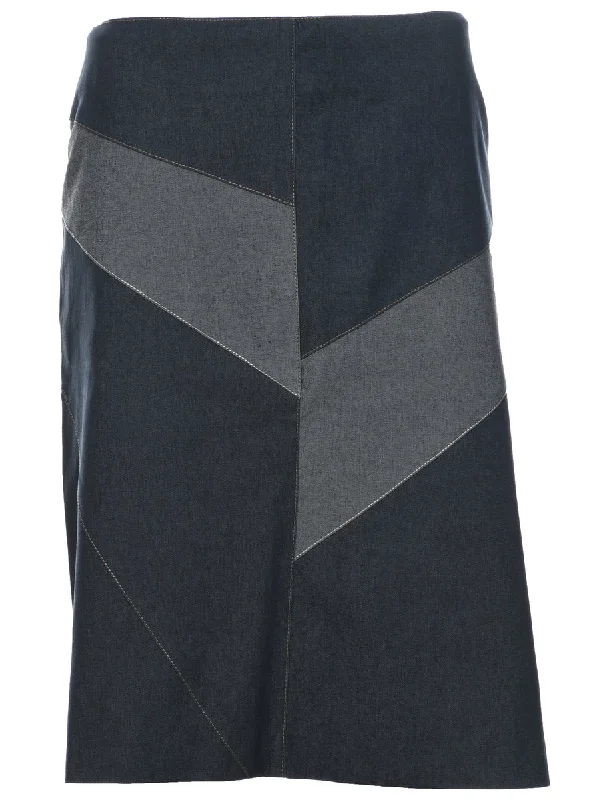 A-Line Denim Skirt - L chiffon skirt delicate