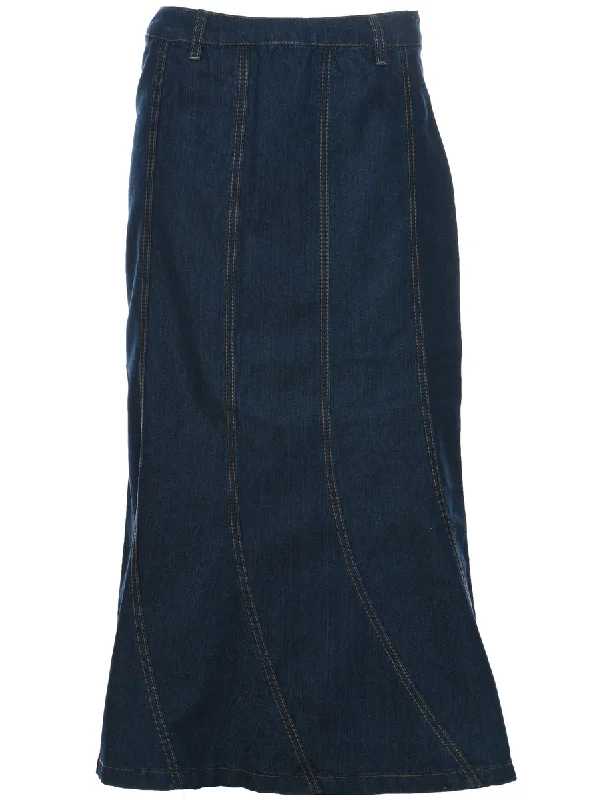 A-Line Denim Skirt - L cashmere skirt fine