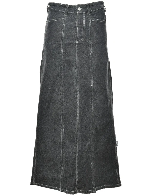 A-Line Denim Skirt - M wool skirt breathable