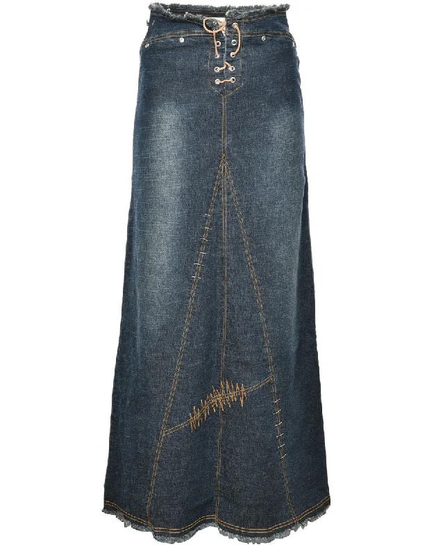 A-Line Denim Skirt - M cashmere skirt plush