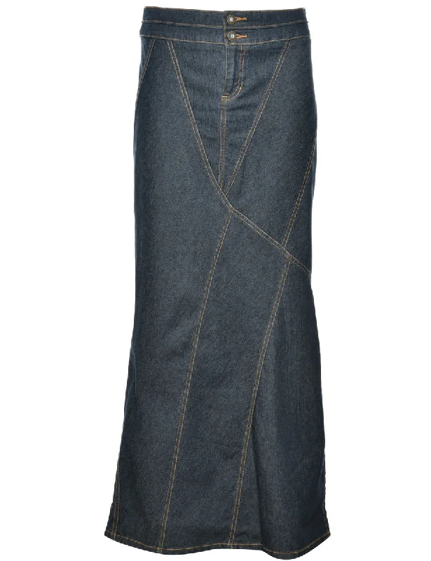 A-Line Denim Skirt - M chiffon skirt flowing