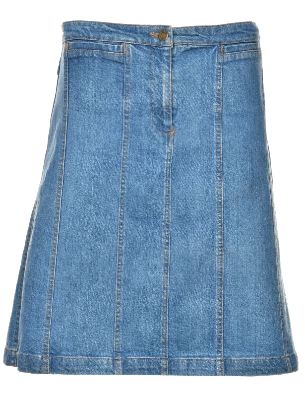 A-Line Denim Skirt - M chiffon skirt airy