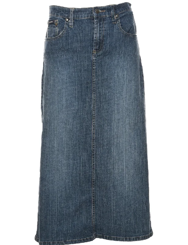 A-Line Y2K Denim Skirt - M chiffon skirt airy