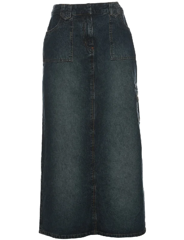 A-Line Denim Skirt - M denim skirt classic
