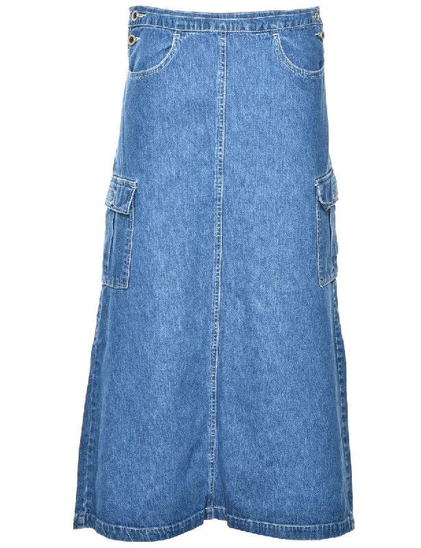 A-Line Denim Skirt - M corduroy skirt cozy