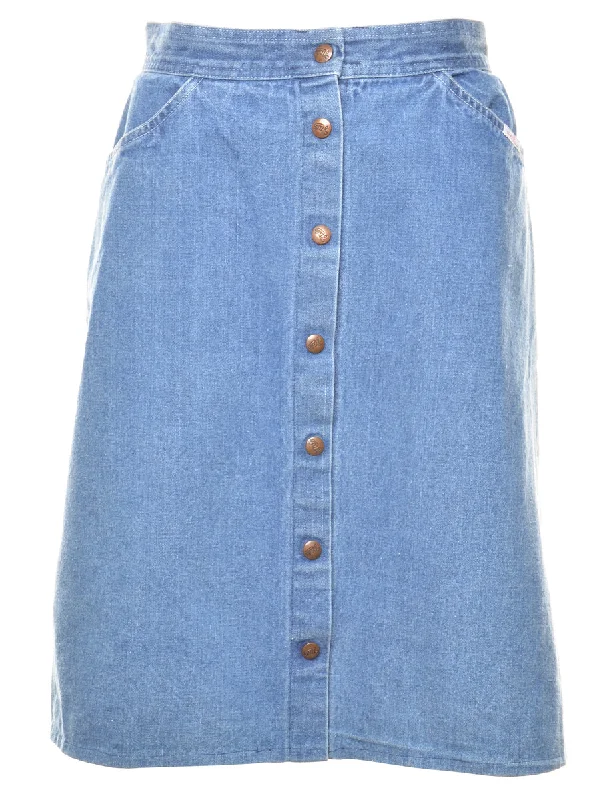 A-Line Denim Skirt - S slim fit skirt