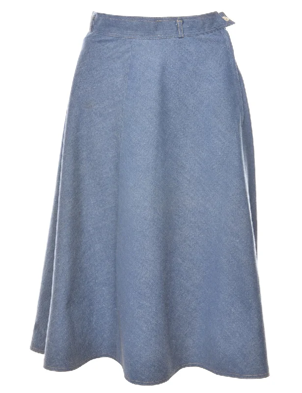 A-Line Denim Skirt - S spandex blend skirt