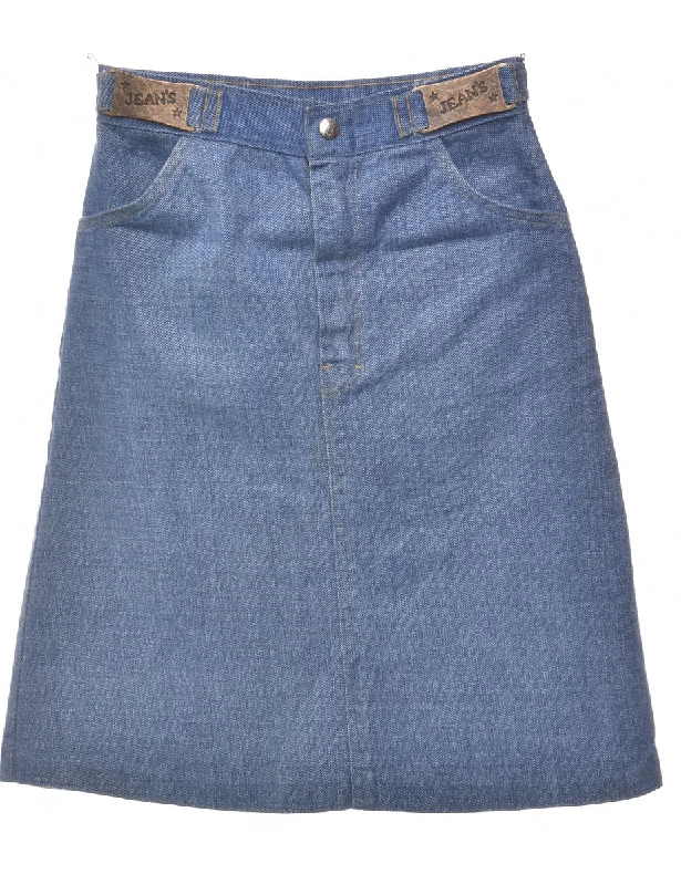 A-Line Denim Skirt - XS low waist skirt