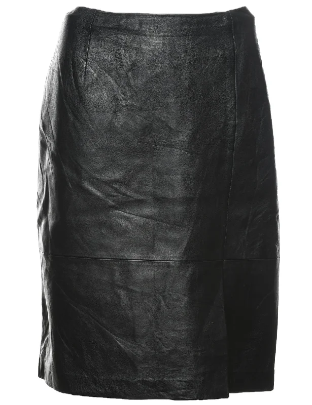 A-Line Leather Skirt - L midi skirt versatile