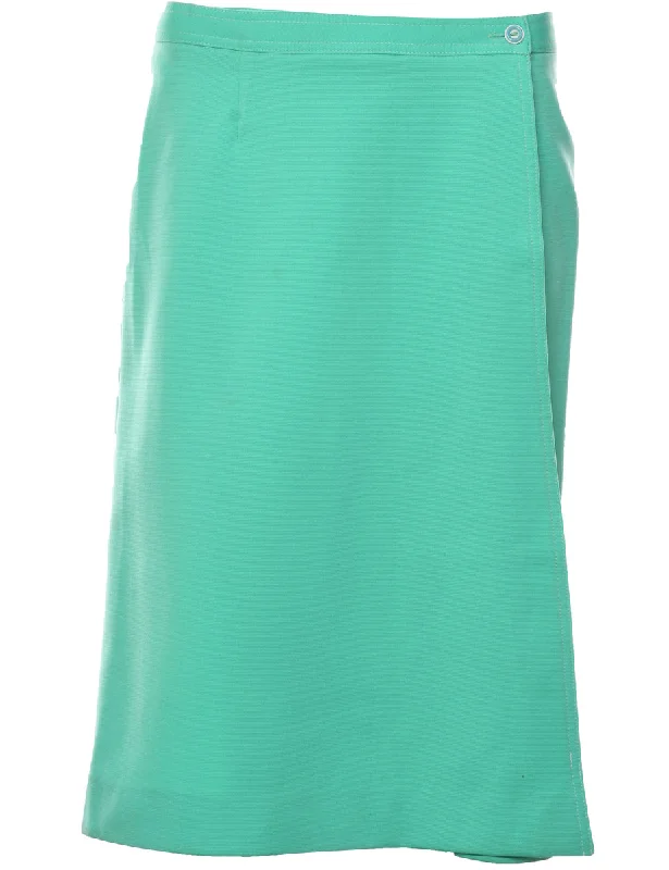 A-Line Midi Skirt - M button skirt front