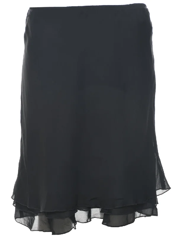 A-Line Midi Skirt - S zip skirt side