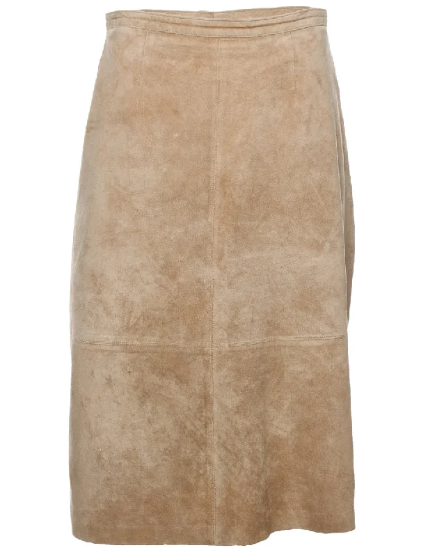 A-Line Suede Skirt - S tulle skirt dreamy