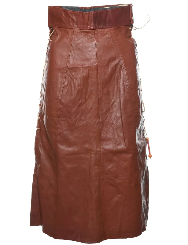 A-Line Vintage Skirt - S satin skirt smooth