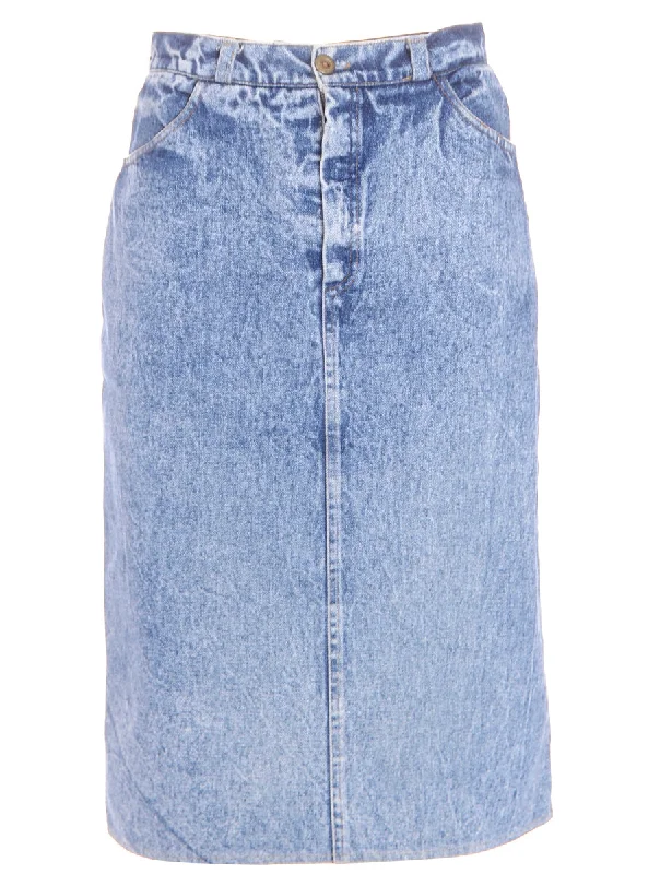 Acid Wash Denim Skirt lace skirt elegant