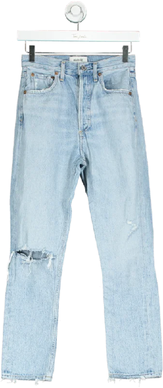 AGOLDE Light Blue Riley Jeans W23 Casual Skinny Fit Jeans