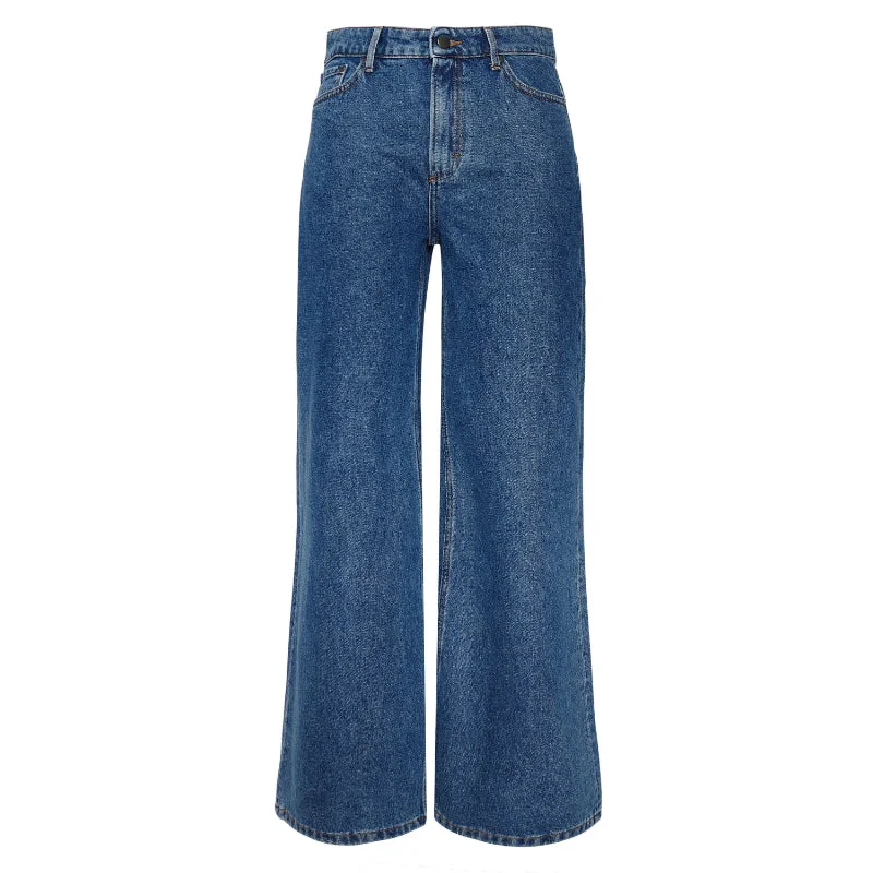 Barbour Maisie Wide Leg Ladies Jeans - Authentic Trendy Acid Wash Skinny Jeans