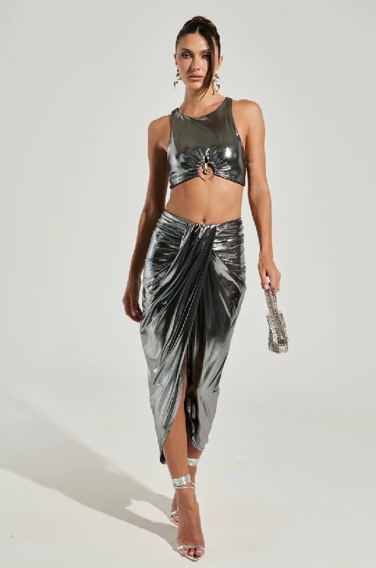 CAN'T STOP MY SHINE MAXI SKIRT maxi skirt elegant