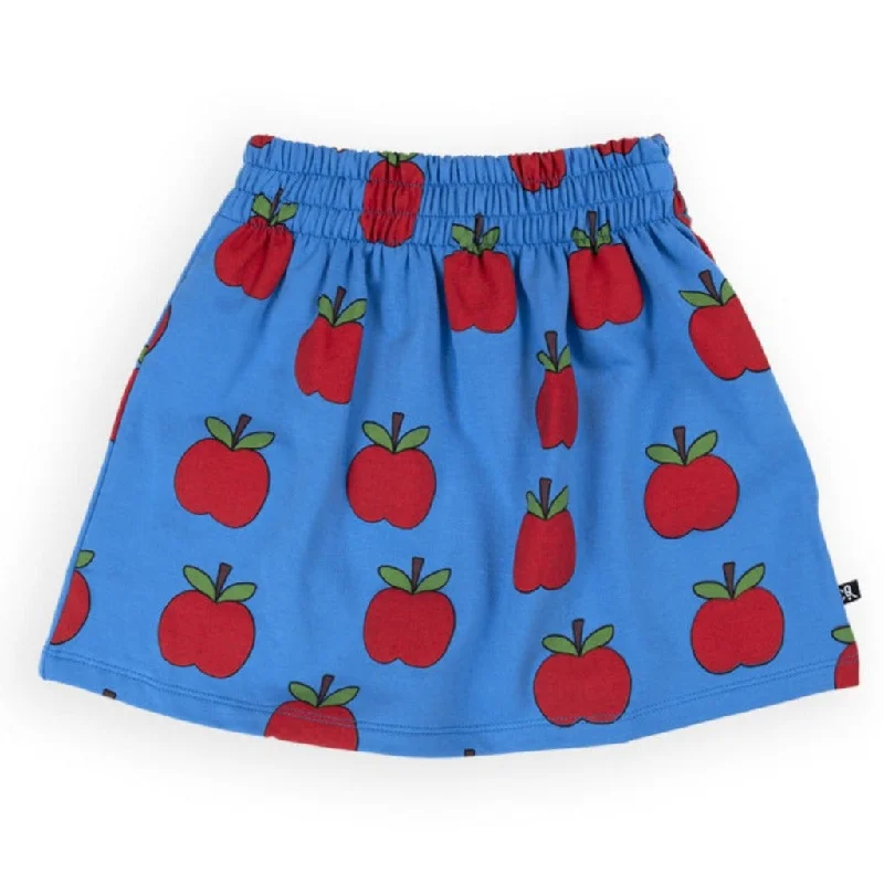 CarlijnQ Apple Print Blue Skirt corduroy skirt durable
