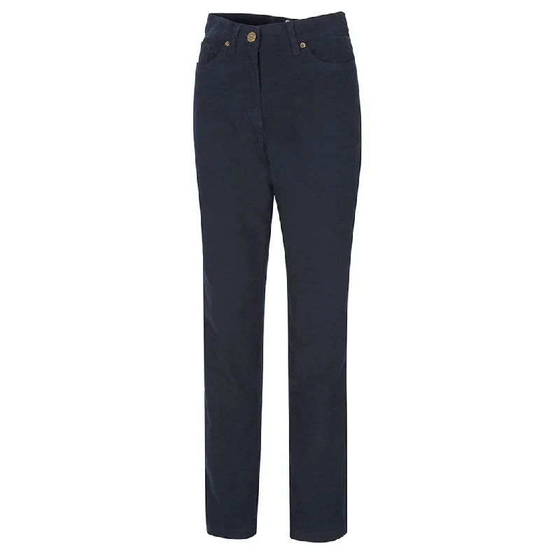 Catrine Ladies Technical Stretch Moleskin Jeans - Midnight Navy by Hoggs of Fife Stylish Tapered Fit Jeans Catrine Ladies Technical Stretch Moleskin Jeans - Midnight Navy by Hoggs of Fife Stylish Tapered Fit Jeans