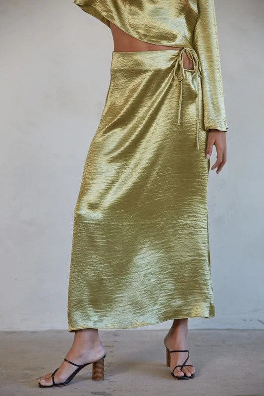 Cecily Skirt satin skirt smooth
