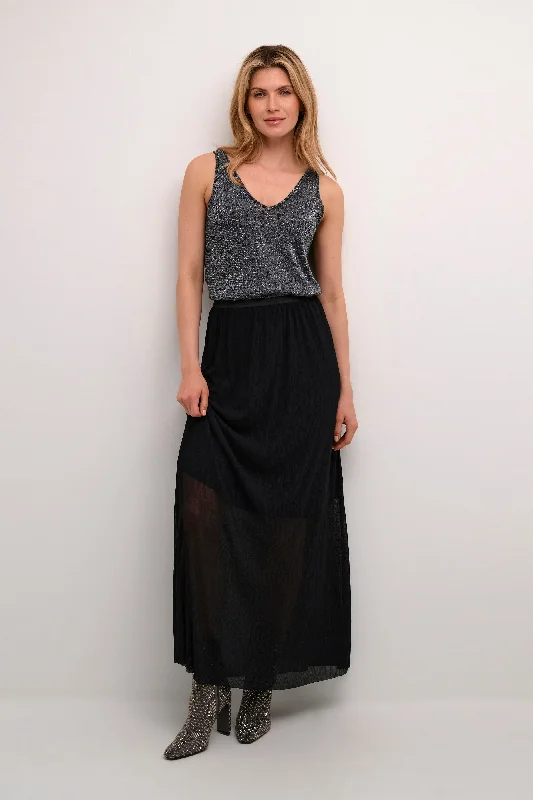 Cream Mera Mesh Skirt chiffon skirt delicate