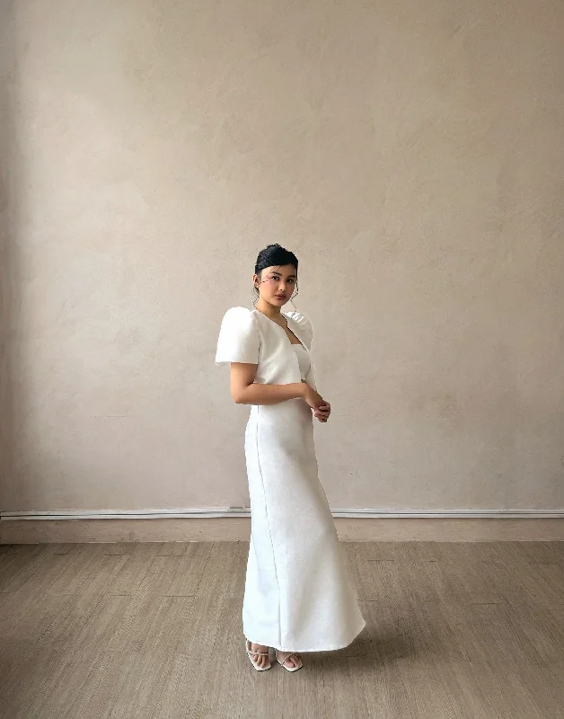 Dalisay skirt (WHITE) linen skirt breathable