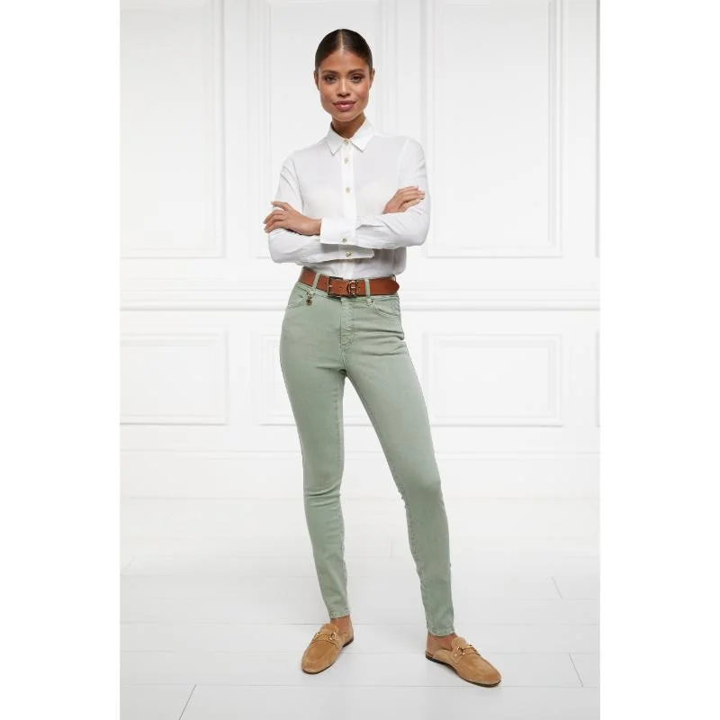 Holland Cooper Ladies Jodhpur Jeans - Sage Fashionable Slim Fit Jeans